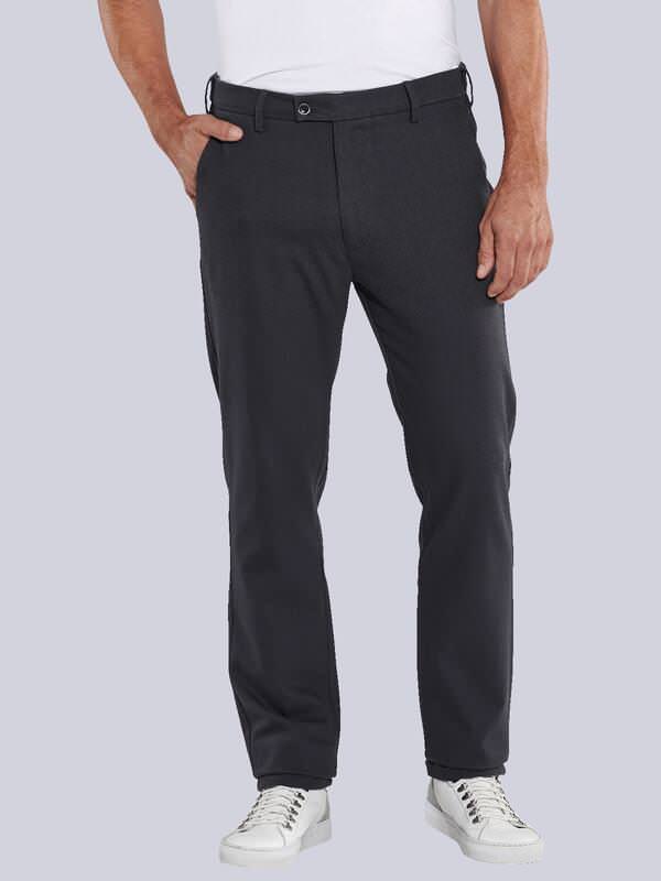 ENGBERS GERMANY Herren Chino mit edler Warenstruktur Grau slim fit uni von ENGBERS GERMANY
