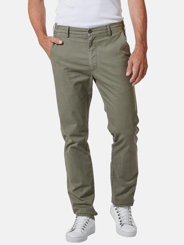 ENGBERS GERMANY Herren Chino slim fit grün uni von ENGBERS GERMANY