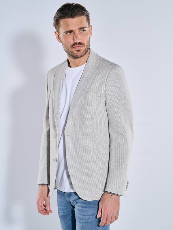 ENGBERS GERMANY Herren Sakko aus italienischem Garn Grau slim fit uni von ENGBERS GERMANY