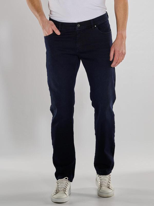 ENGBERS GERMANY Herren Super-Stretch-Jeans aus speziellem Waren-Hightechmaterial Blau regular uni von ENGBERS GERMANY