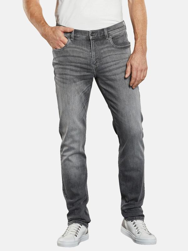 ENGBERS GERMANY Herren Super-Stretch-Jeans regular grau uni von ENGBERS GERMANY