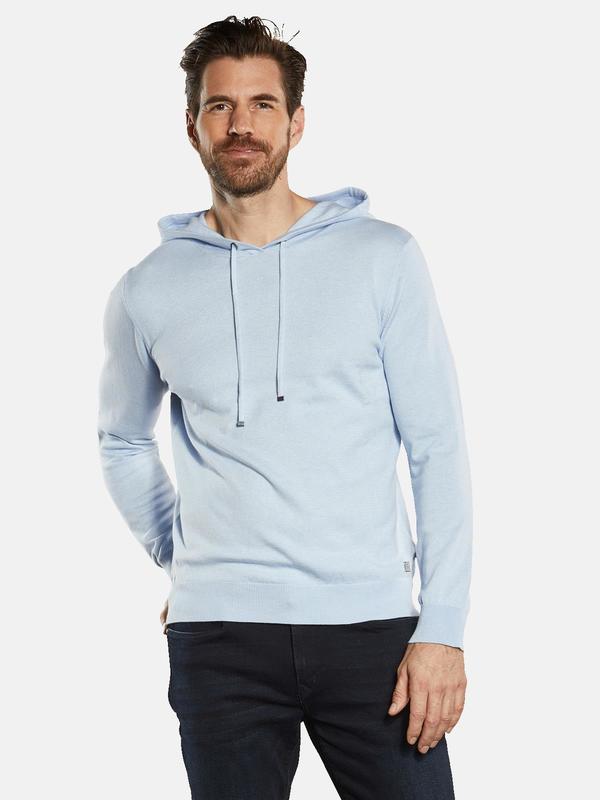 ENGBERS GERMANY Herren Sweatshirt mit Seidenanteil blau regular uni von ENGBERS GERMANY