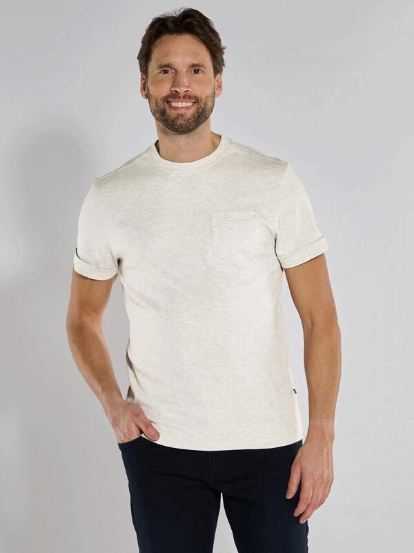 ENGBERS GERMANY Herren T-Shirt edel glänzend durch spezielles Garn Beige regular uni Rundhals ENGBERS GERMANY Herren T-Shirt edel glänzend durch spezielles Garn Beige regular uni Rundhals von ENGBERS GERMANY