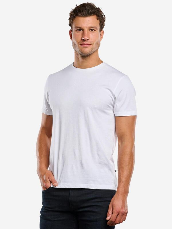 ENGBERS GERMANY Herren T-Shirt uni weiß regular Rundhals von ENGBERS GERMANY