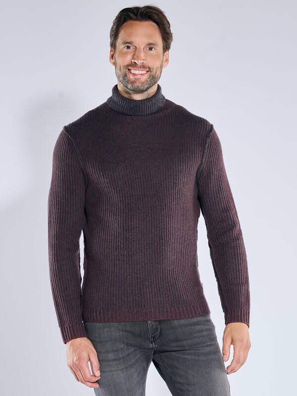ENGBERS GERMANY Herren Troyer-Pullover Rot regular uni Rollkragen von ENGBERS GERMANY