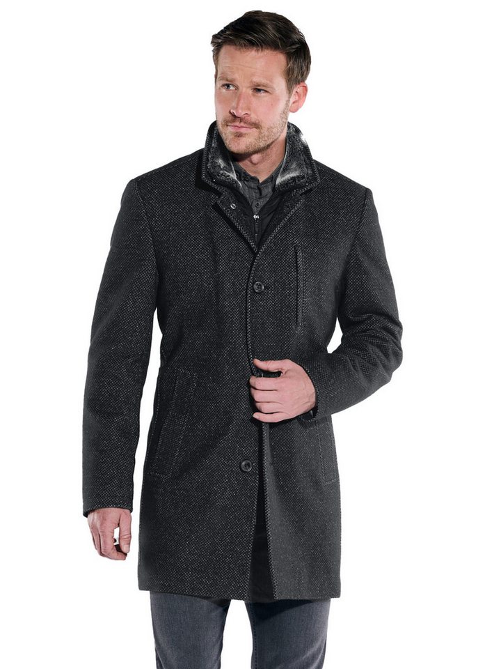 ENGBERS GERMANY Kurzmantel ENGBERS GERMANY Herren Mantel aus Baumwoll-Hightech-Gewebe, Schwarz von ENGBERS GERMANY