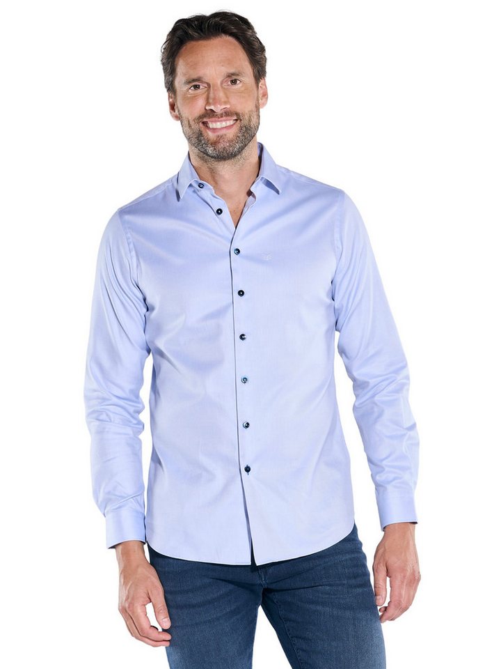 ENGBERS GERMANY Langarmhemd ENGBERS GERMANY Herren Langarm-Hemd aus reiner Baumwolle, Hellblau von ENGBERS GERMANY