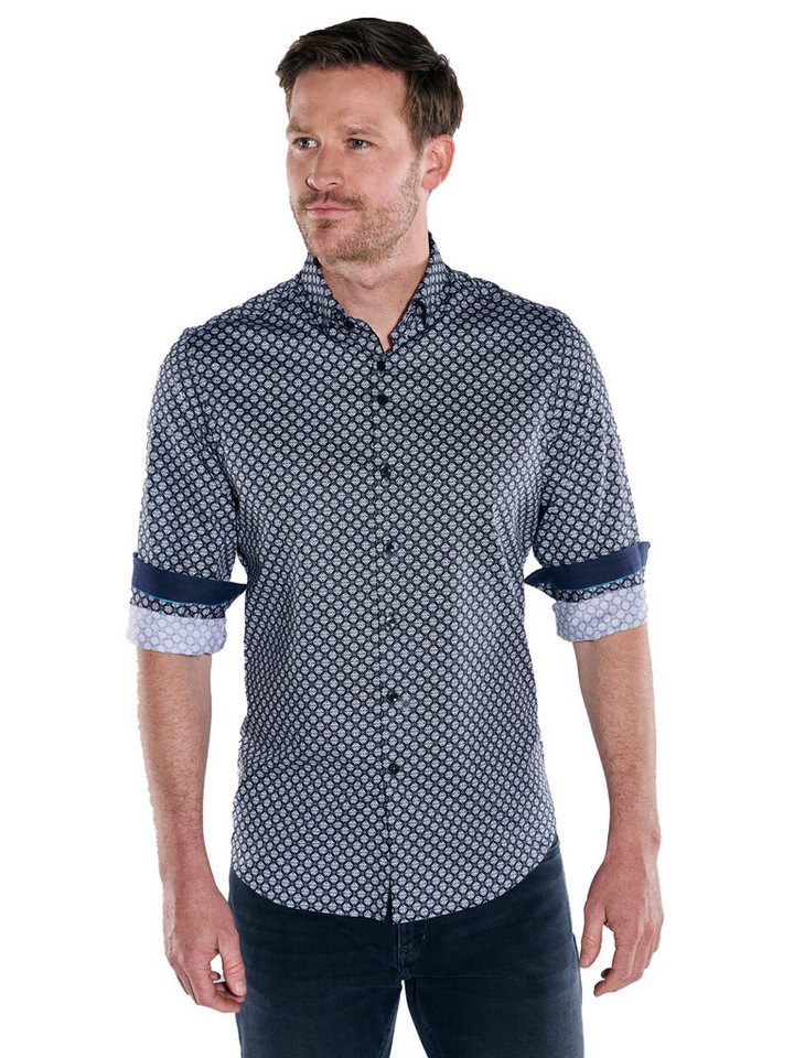 ENGBERS GERMANY Langarmhemd ENGBERS GERMANY Herren Langarm-Hemd in Satin-Warenqualität, Schwarz von ENGBERS GERMANY