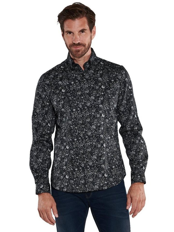 ENGBERS GERMANY Langarmhemd ENGBERS GERMANY Herren Langarm-Hemd in Satin-Warenqualität, Schwarz von ENGBERS GERMANY