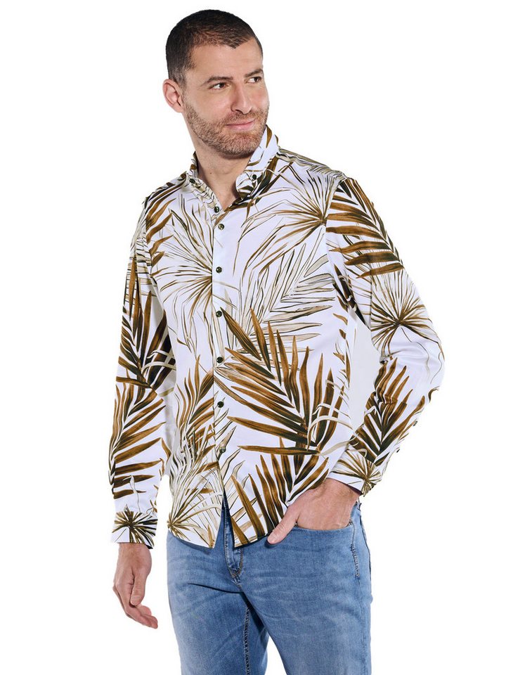 ENGBERS GERMANY Langarmhemd ENGBERS GERMANY Herren Langarm-Hemd in Satin-Warenqualität, Beige von ENGBERS GERMANY