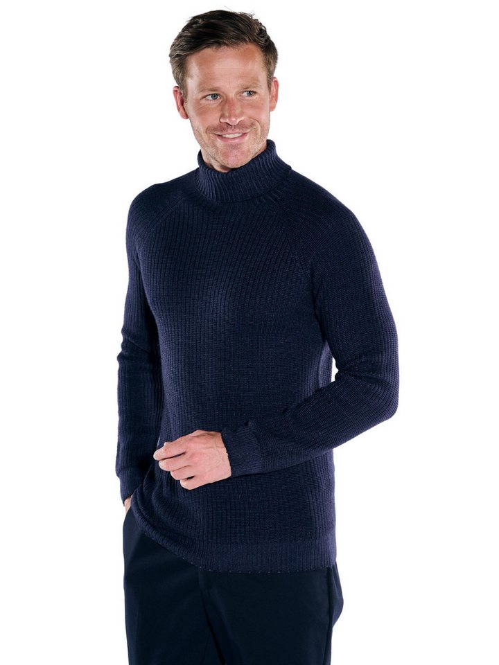 ENGBERS GERMANY Stehkragenpullover ENGBERS GERMANY Herren Pullover aus Merinowolle, Marineblau von ENGBERS GERMANY