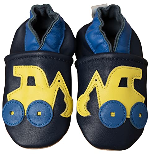 ENGEL + PIRATEN Krabbelschuhe Baby Leder Mädchen Jungen Babyschuhe Hausschuhe Kleinkind Weiche Lederschuhe Babyhausschuhe Lauflernschuhe Lederpuschen 18 19 20 21 22 23 24 25 26 EU von ENGEL + PIRATEN