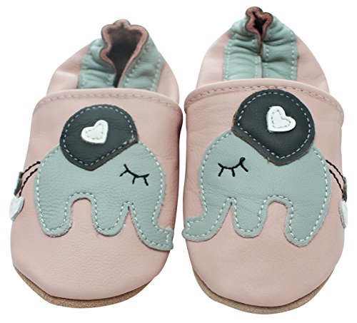 ENGEL + PIRATEN Krabbelschuhe Baby Leder Mädchen Jungen Babyschuhe Hausschuhe Kleinkind Weiche Lederschuhe Babyhausschuhe Lauflernschuhe Lederpuschen 18 19 20 21 22 23 24 25 26 EU von ENGEL + PIRATEN