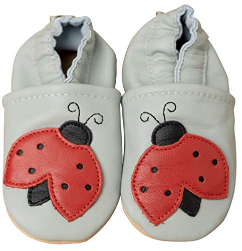 ENGEL + PIRATEN Krabbelschuhe Baby Leder Mädchen Jungen Babyschuhe Hausschuhe Kleinkind Weiche Lederschuhe Babyhausschuhe Lauflernschuhe Lederpuschen 18 19 20 21 22 23 24 25 26 EU von ENGEL + PIRATEN