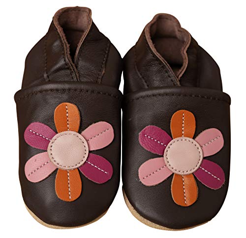 ENGEL + PIRATEN Krabbelschuhe Baby Leder Mädchen Jungen Babyschuhe Hausschuhe Kleinkind Weiche Lederschuhe Babyhausschuhe Lauflernschuhe Lederpuschen 18 19 20 21 22 23 24 25 26 EU von ENGEL + PIRATEN