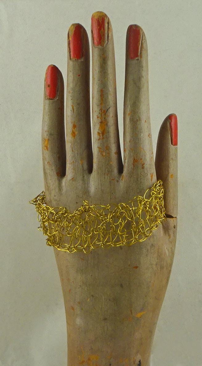 Armband, Handgestricktes Armband, Messingdraht, Ohne Verschluss von ENGELHARDTSCHMUCK