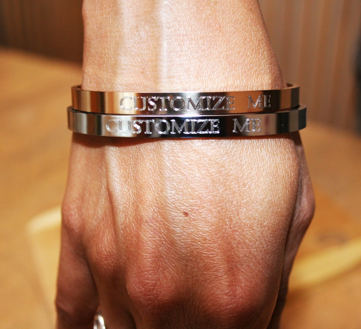 Benutzerdefinierte Armbänder Für Sie Ihn Mit Jeder Nachricht, Datum. Mantra Schmuck Männer Frau von ENGRAVED4EVER