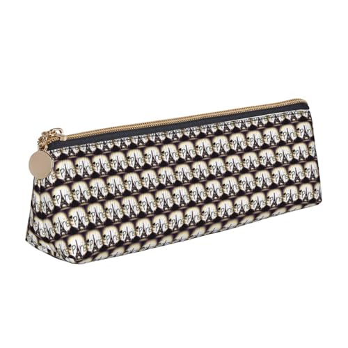 ENGhjes Federmäppchen aus Leder, Motiv: Eiffelturm, Liebe, Paris, niedliches Reißverschluss-Federmäppchen, Schreibwaren-Tasche für Jungen und Mädchen, Geschenk zum Schulanfang, weiß, Einheitsgröße von ENGhjes