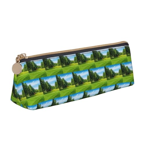 ENGhjes Federmäppchen aus Leder, Motiv: Golfplatz, Rasendruck, niedliches Federmäppchen mit Reißverschluss, Schreibwaren-Tasche für Jungen und Mädchen, Geschenk zum Schulanfang, weiß, Einheitsgröße ENGhjes Federmäppchen aus Leder, Motiv: Golfplatz, Rasendruck, niedliches Federmäppchen mit Reißverschluss, Schreibwaren-Tasche für Jungen und Mädchen, Geschenk zum Schulanfang, weiß, Einheitsgröße von ENGhjes