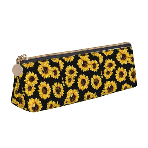 ENGhjes Federmäppchen aus Leder, Motiv: Sonnenblumen, niedliches Federmäppchen mit Reißverschluss, Schreibwarenbeutel für Jungen und Mädchen, Geschenk zum Schulanfang, weiß, Einheitsgröße ENGhjes Federmäppchen aus Leder, Motiv: Sonnenblumen, niedliches Federmäppchen mit Reißverschluss, Schreibwarenbeutel für Jungen und Mädchen, Geschenk zum Schulanfang, weiß, Einheitsgröße von ENGhjes