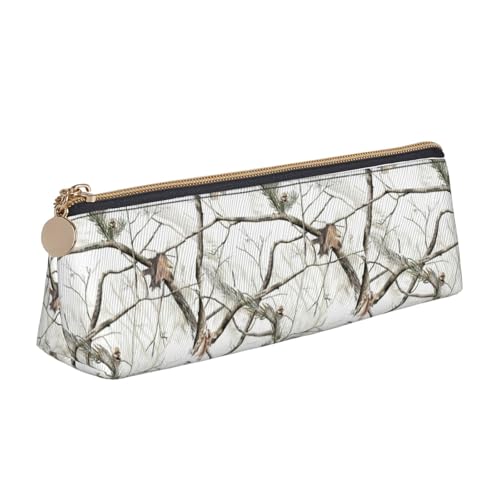 ENGhjes Federmäppchen aus Leder, Motiv: weiße Bäume, Camouflage-Druck, niedliches Reißverschluss-Federmäppchen, Schreibwaren-Tasche für Jungen und Mädchen, Geschenk zum Schulanfang, weiß ENGhjes Federmäppchen aus Leder, Motiv: weiße Bäume, Camouflage-Druck, niedliches Reißverschluss-Federmäppchen, Schreibwaren-Tasche für Jungen und Mädchen, Geschenk zum Schulanfang, weiß von ENGhjes