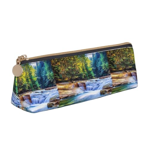 ENGhjes Federmäppchen aus Leder mit Aquarium-Hintergrund, niedlicher Reißverschluss, Federmäppchen, Schreibwaren-Tasche für Jungen und Mädchen, Geschenk zum Schulanfang, weiß, Einheitsgröße von ENGhjes