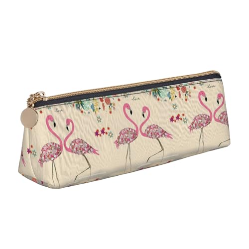 ENGhjes Federmäppchen aus Leder mit Flamingo- und Blumendruck, niedliches Reißverschluss-Federmäppchen, Schreibwaren-Tasche für Jungen und Mädchen, Geschenk zum Schulanfang, weiß, Einheitsgröße ENGhjes Federmäppchen aus Leder mit Flamingo- und Blumendruck, niedliches Reißverschluss-Federmäppchen, Schreibwaren-Tasche für Jungen und Mädchen, Geschenk zum Schulanfang, weiß, Einheitsgröße von ENGhjes