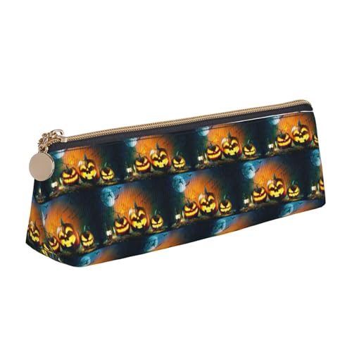 ENGhjes Federmäppchen aus Leder mit Halloween-Kürbis-Druck, niedlicher Reißverschluss, Federmäppchen, Schreibwaren-Tasche für Jungen und Mädchen, Geschenk zum Schulanfang, weiß, Einheitsgröße ENGhjes Federmäppchen aus Leder mit Halloween-Kürbis-Druck, niedlicher Reißverschluss, Federmäppchen, Schreibwaren-Tasche für Jungen und Mädchen, Geschenk zum Schulanfang, weiß, Einheitsgröße von ENGhjes