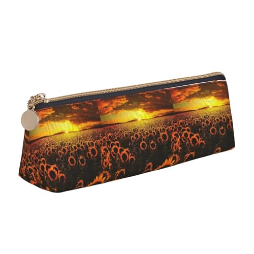 ENGhjes Federmäppchen aus Leder mit Sonnenblumenfeld, Sonnenuntergang, Blumenmeer, niedlicher Reißverschluss, Federmäppchen, Schreibwaren-Tasche für Jungen und Mädchen, Geschenk zum Schulanfang, weiß ENGhjes Federmäppchen aus Leder mit Sonnenblumenfeld, Sonnenuntergang, Blumenmeer, niedlicher Reißverschluss, Federmäppchen, Schreibwaren-Tasche für Jungen und Mädchen, Geschenk zum Schulanfang, weiß von ENGhjes