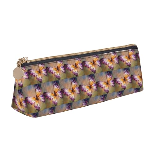 ENGhjes Federmäppchen aus Leder mit Stickerei und buntem Schmetterlings-Aufdruck, niedlicher Reißverschluss, Federmäppchen, Schreibwaren-Tasche für Jungen und Mädchen, Geschenk zum Schulanfang, weiß ENGhjes Federmäppchen aus Leder mit Stickerei und buntem Schmetterlings-Aufdruck, niedlicher Reißverschluss, Federmäppchen, Schreibwaren-Tasche für Jungen und Mädchen, Geschenk zum Schulanfang, weiß von ENGhjes