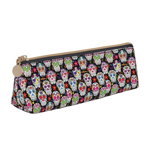 ENGhjes Federmäppchen aus Leder mit Totenkopf-Motiv, niedliches Federmäppchen mit Reißverschluss, Schreibwaren-Tasche für Jungen und Mädchen, Geschenk zum Schulanfang, weiß, Einheitsgröße ENGhjes Federmäppchen aus Leder mit Totenkopf-Motiv, niedliches Federmäppchen mit Reißverschluss, Schreibwaren-Tasche für Jungen und Mädchen, Geschenk zum Schulanfang, weiß, Einheitsgröße von ENGhjes