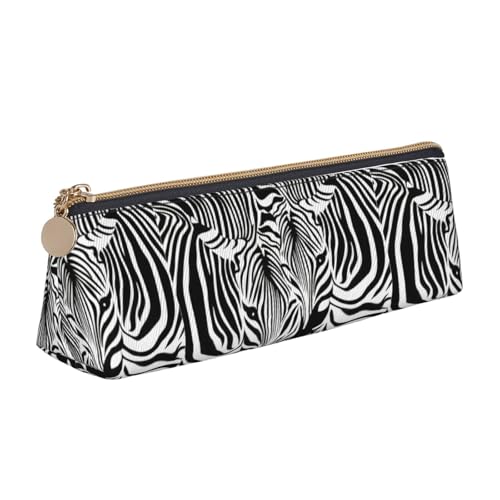 ENGhjes Federmäppchen aus Leder mit abstraktem Zebramuster, niedliches Reißverschluss-Federmäppchen, Schreibwaren-Tasche für Jungen und Mädchen, Geschenk zum Schulanfang, weiß, Einheitsgröße ENGhjes Federmäppchen aus Leder mit abstraktem Zebramuster, niedliches Reißverschluss-Federmäppchen, Schreibwaren-Tasche für Jungen und Mädchen, Geschenk zum Schulanfang, weiß, Einheitsgröße von ENGhjes
