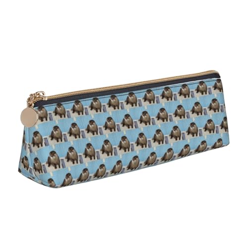 ENGhjes Federmäppchen aus Leder mit niedlichem Otter-Druck, niedliches Federmäppchen mit Reißverschluss, Schreibwaren-Tasche für Jungen und Mädchen, Geschenk zum Schulanfang, weiß, Einheitsgröße ENGhjes Federmäppchen aus Leder mit niedlichem Otter-Druck, niedliches Federmäppchen mit Reißverschluss, Schreibwaren-Tasche für Jungen und Mädchen, Geschenk zum Schulanfang, weiß, Einheitsgröße von ENGhjes