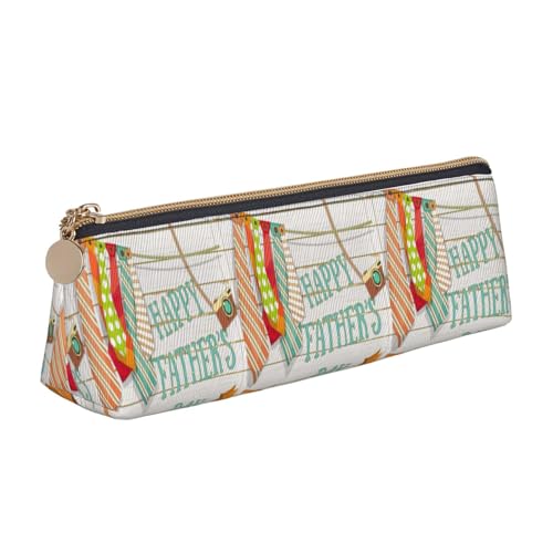 ENGhjes Federmäppchen mit Aufdruck "Happy Father's Day", niedliches Federmäppchen mit Reißverschluss, Schreibwaren-Tasche für Jungen und Mädchen, Geschenk zum Schulanfang, weiß, Einheitsgröße von ENGhjes