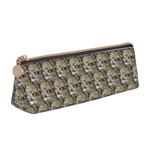 ENGhjes Federmäppchen mit Camouflage-Hirschdruck, niedliches Reißverschluss-Federmäppchen, Schreibwaren-Tasche für Jungen und Mädchen, Geschenk zum Schulanfang, weiß, Einheitsgröße, Kosmetiktasche von ENGhjes