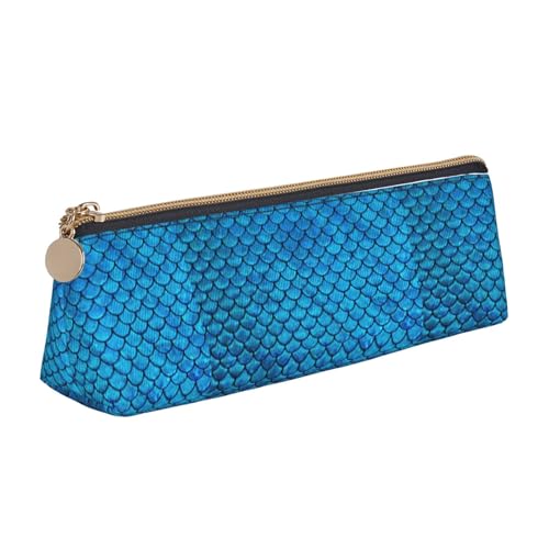 ENGhjes Federmäppchen mit Fischschuppen-Druck, niedlicher Reißverschluss, Federmäppchen, Schreibwaren-Tasche für Jungen und Mädchen, Geschenk zum Schulanfang, weiß, Einheitsgröße, Kosmetiktasche von ENGhjes