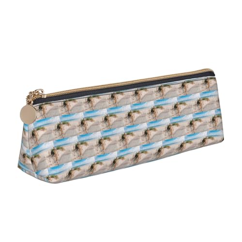 ENGhjes Federmäppchen mit Strandlandschaft, bedrucktes Leder-Federmäppchen, niedliches Federmäppchen mit Reißverschluss, Schreibwaren-Tasche für Jungen und Mädchen, Geschenk zum Schulanfang, weiß ENGhjes Federmäppchen mit Strandlandschaft, bedrucktes Leder-Federmäppchen, niedliches Federmäppchen mit Reißverschluss, Schreibwaren-Tasche für Jungen und Mädchen, Geschenk zum Schulanfang, weiß von ENGhjes