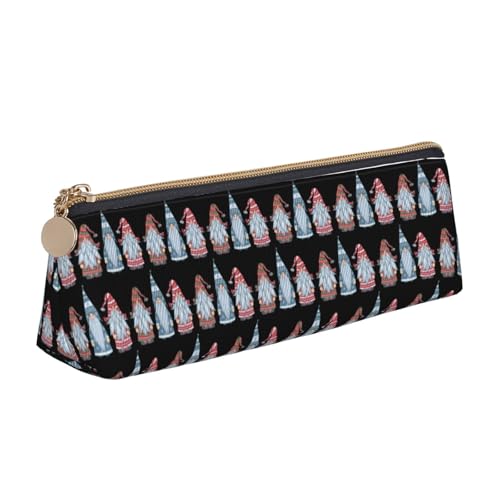 ENGhjes Federmäppchen mit Weihnachtsmann-Zwerg-Druck, niedliches Federmäppchen mit Reißverschluss, Schreibwaren-Tasche für Jungen und Mädchen, Geschenk zum Schulanfang, weiß, Einheitsgröße von ENGhjes