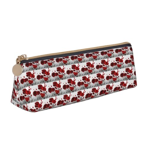 ENGhjes Federmäppchen mit rotem Mohnblumen-Druck, niedliches Reißverschluss-Federmäppchen, Schreibwaren-Tasche für Jungen und Mädchen, Geschenk zum Schulanfang, weiß, Einheitsgröße, Kosmetiktasche ENGhjes Federmäppchen mit rotem Mohnblumen-Druck, niedliches Reißverschluss-Federmäppchen, Schreibwaren-Tasche für Jungen und Mädchen, Geschenk zum Schulanfang, weiß, Einheitsgröße, Kosmetiktasche von ENGhjes