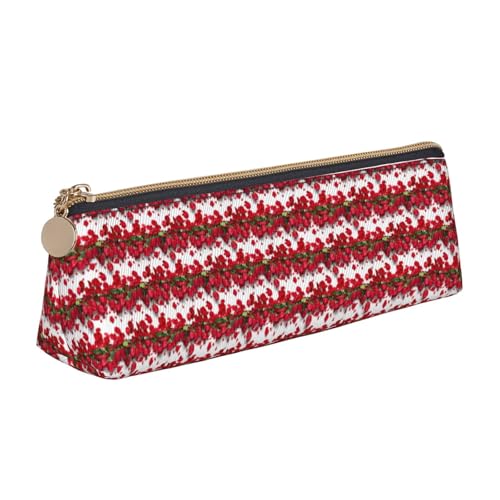 ENGhjes Federmäppchen mit rotem Rosenblüten-Druck, niedliches Federmäppchen mit Reißverschluss, Schreibwarenbeutel für Jungen und Mädchen, Geschenk zum Schulanfang, weiß, Einheitsgröße, Kosmetiktasche von ENGhjes