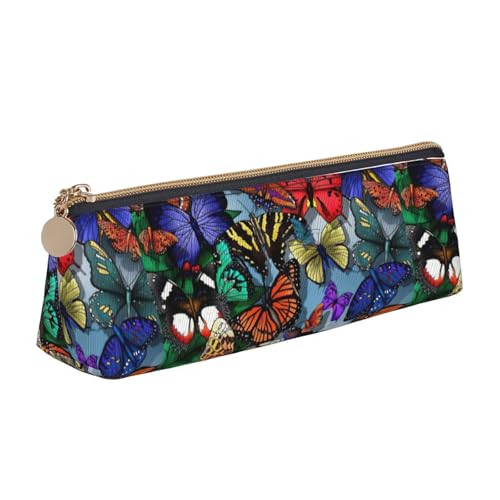 ENGhjes Handgezeichnetes Federmäppchen aus Leder mit Schmetterlingsdruck, niedliches Federmäppchen mit Reißverschluss, Schreibwaren-Tasche für Jungen und Mädchen, Geschenk zum Schulanfang, weiß ENGhjes Handgezeichnetes Federmäppchen aus Leder mit Schmetterlingsdruck, niedliches Federmäppchen mit Reißverschluss, Schreibwaren-Tasche für Jungen und Mädchen, Geschenk zum Schulanfang, weiß von ENGhjes