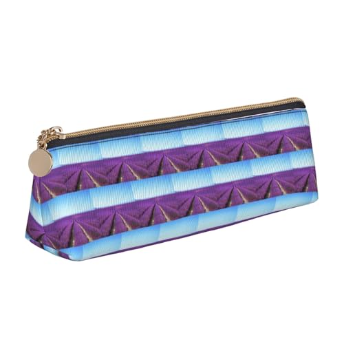 ENGhjes Romantisches Federmäppchen aus Leder, Lavendel-Druck, niedlicher Reißverschluss, Federmäppchen, Schreibwaren-Tasche für Jungen und Mädchen, Geschenk zum Schulanfang, weiß, Einheitsgröße von ENGhjes