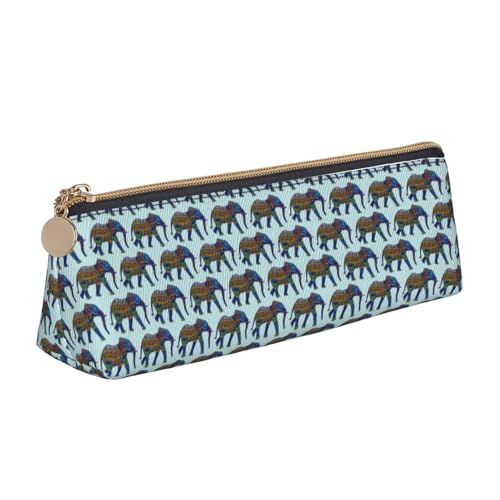 Federmäppchen aus Leder mit Elefanten-Aufdruck, niedliches Federmäppchen mit Reißverschluss, Schreibwaren-Tasche für Jungen und Mädchen, Geschenk zum Schulanfang, weiß, Einheitsgröße, Kosmetiktasche Federmäppchen aus Leder mit Elefanten-Aufdruck, niedliches Federmäppchen mit Reißverschluss, Schreibwaren-Tasche für Jungen und Mädchen, Geschenk zum Schulanfang, weiß, Einheitsgröße, Kosmetiktasche von ENGhjes