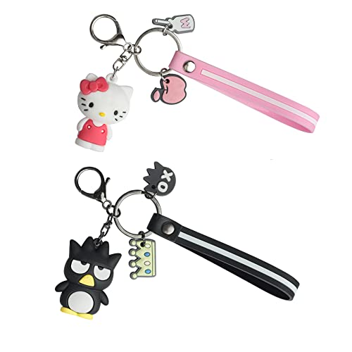 ENHOT Kuromi Schlüsselanhänger, Hello Kitty Schlüsselanhänger Anhänger, Geschenke für Mädchen, 2 Stück oder 3 Stück von ENHOT