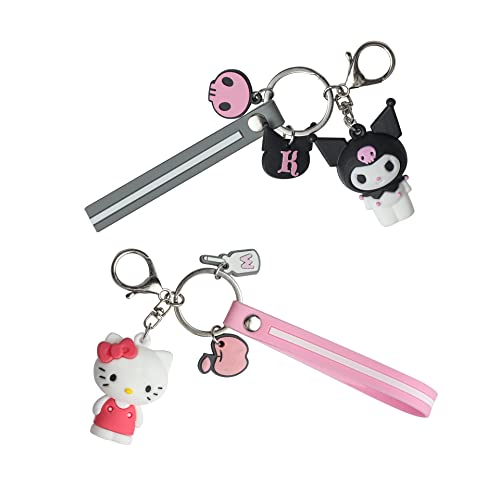 ENHOT Kuromi Schlüsselanhänger, Hello Kitty Schlüsselanhänger Anhänger, Geschenke für Mädchen, 2 Stück oder 3 Stück von ENHOT