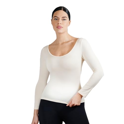 ENIGMATA warmtech innere thermische Oberteile Damen Turnhalle Oberteile thermische Unterwäsche. thermische Unterwäsche Fleece (M, Vanilla) von ENIGMATA (エニグマタ)