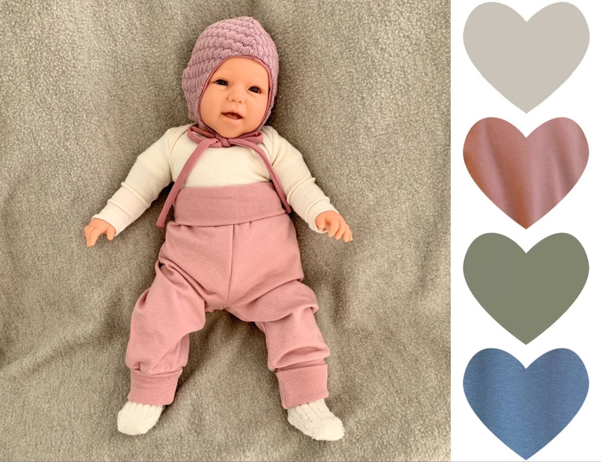 Bio Babyhose Pumphose Aus Kuscheligem Bündchenstoff, Alle Größen, Rosa, Blau, Beige, Grün Bio Babyhose Pumphose Aus Kuscheligem Bündchenstoff, Alle Größen, Rosa, Blau, Beige, Grün von ENJOhandmade