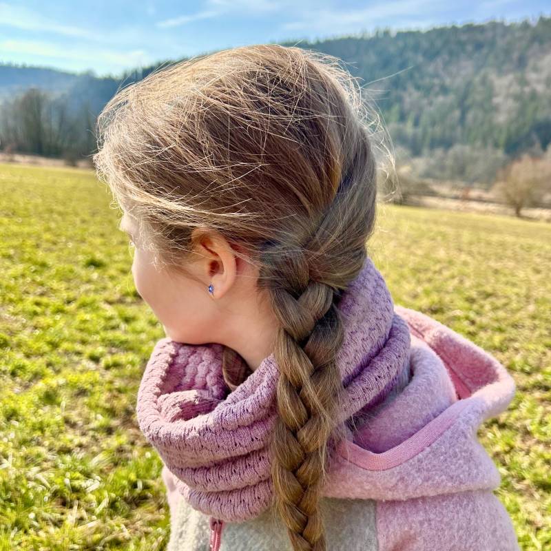 Bio Loopschal Schal Aus Bubble Strick Und Fleece | 100% Baumwolle Zweilagig, Für Kinder & Erwachsene von ENJOhandmade