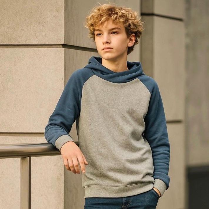 Bio Sweatpullover Kapuzenpullover Hoodie Raglan, Zweifarbig, Kombination Nach Wunsch von ENJOhandmade