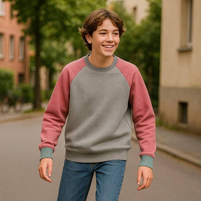 Bio Sweatpullover Raglan, Zweifarbig Oder Dreifarbig von ENJOhandmade